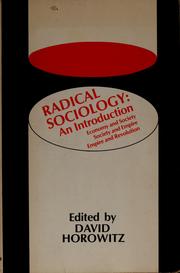 Cover of: Radical sociology: an introduction