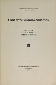 Cover of: Rings with minimum condition
