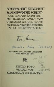 Cover of: Schreibschrift, Zierschrift & angewandte Schrift