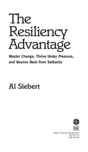 Cover of: The Resiliency Advantage