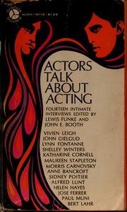 Cover of: Actors talk about acting