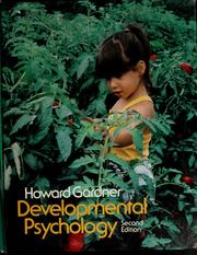 Cover of: Developmental psychology: an introduction
