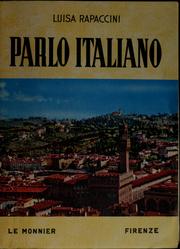 Cover of: Parlo italiano