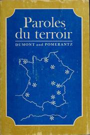 Cover of: Paroles du terroir