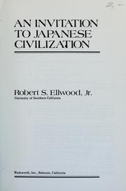 Cover of: An invitation to Japanese civilization
