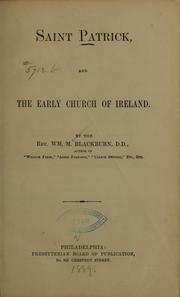 Cover of: Saint Patrick, and the early church of Ireland