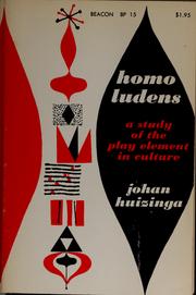 Cover of: Homo ludens by Johan Huizinga