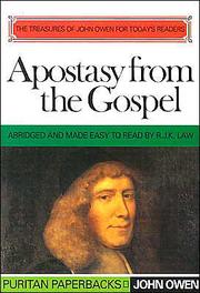 Cover of: Apostasy from the Gospel (Puritan Paperbacks: Treasures of John Owen for Today's Readers)