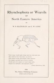 Cover of: Rhynchophora or weevils of north eastern America