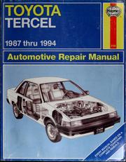 Toyota Tercel (87-94) automotive repair manual by Larry Warren