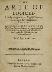 Cover of: The art of logicke by Thomas Blundeville