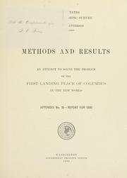 Cover of: An attempt to solve the problem of the first landing place of Columbus in the New world. by Gustavus Vasa Fox