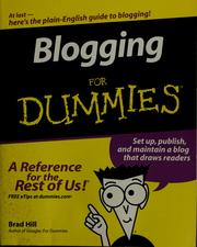 Cover of: Blogging for dummies