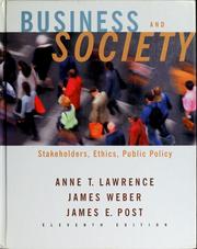 Cover of: Business and Society by Anne T. Lawrence