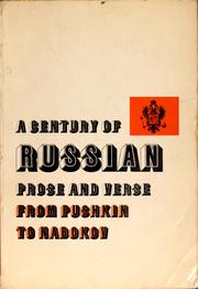 Cover of: A century of Russian prose and verse: from Pushkin to Nabokov