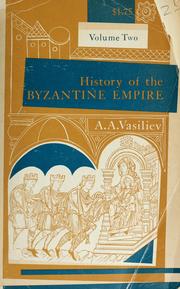 Cover of: History of the Byzantine empire