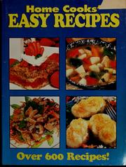 Cover of: Home cooks' easy recipes