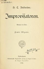 Cover of: Improvisatoren by Hans Christian Andersen