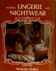 Cover of: Making lingerie and nightwear