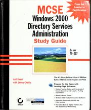 Cover of: MCSE Windows 2000 Directory Services administration study guide by James Chellis