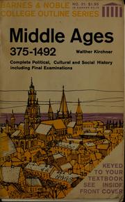 Cover of: Middle Ages, 375-1492.