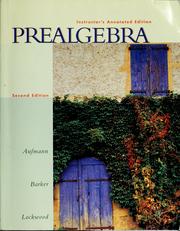 Cover of: Prealgebra by Richard N. Aufmann