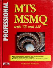 Cover of: Professional MTS and MSMQ with VB and ASP