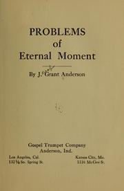 Cover of: Problems of eternal moment