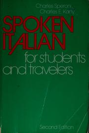 Cover of: Spoken Italian for students and travelers