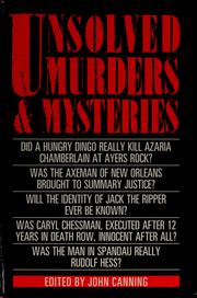 Cover of: Unsolved murders and mysteries