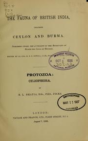Cover of: Protozoa ... by B. L. Bhatia