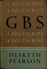Cover of: G.B.S.: a postscript.