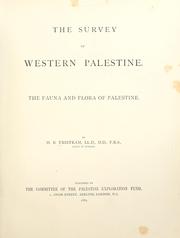 Cover of: The survey of western Palestine: The fauna and flora of Palestine