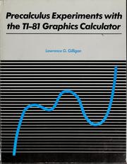 Cover of: Precalculus experiments with the TI-81 graphics calculator