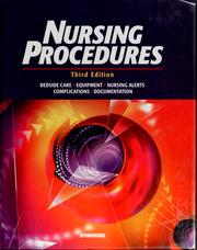 Cover of: Nursing procedures