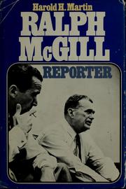 Cover of: Ralph McGill, reporter