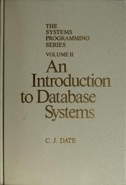 Cover of: An introduction to database systems