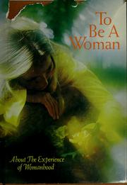 Cover of: To be a woman