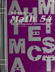 Cover of: Math 54: an incremental development