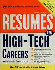 Cover of: Resumes for high tech careers: with sample cover letters