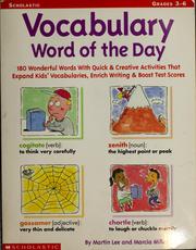 Cover of: Vocabulary word of the day