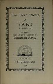 Cover of: The short stories of Saki (H.H. Munro)