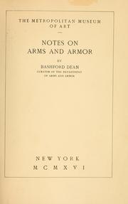 Cover of: Notes on arms and armor
