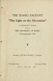 Cover of: The Idaho pageant "The Light on the Mountains" by University of Idaho.