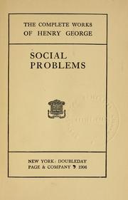 Cover of: Social problems by Henry George