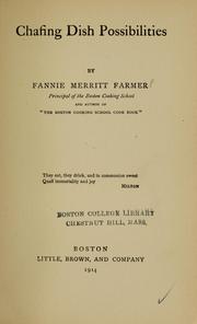 Cover of: Chafing dish possibilities by Fannie Merritt Farmer