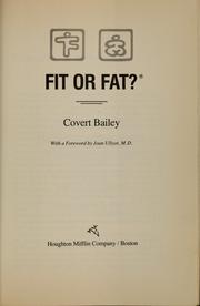 Cover of: Fit or fat