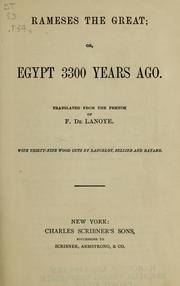 Cover of: Rameses the Great: or, Egypt 3300 years ago