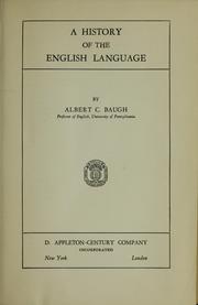Cover of: English language