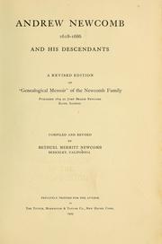 Cover of: Andrew Newcomb, 1618-1686, and his descendants